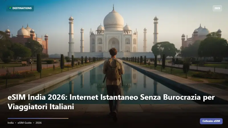eSIM India 2026: Internet Istantaneo Senza Burocrazia per Viaggiatori Italiani