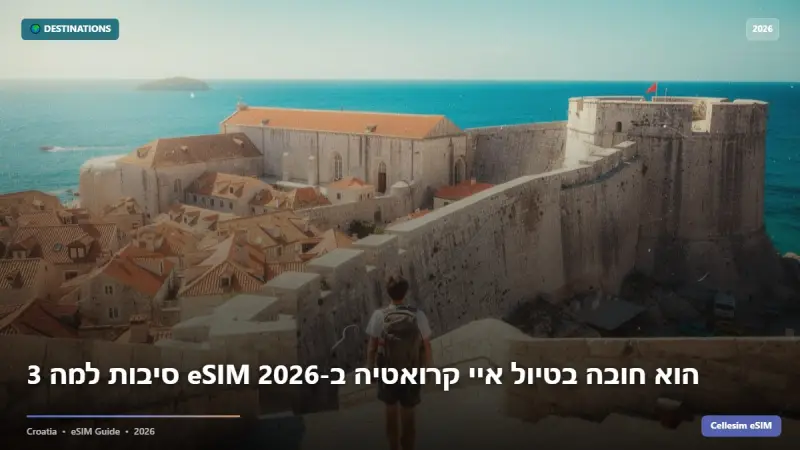 3 סיבות למה eSIM הוא חובה בטיול איי קרואטיה ב-2026