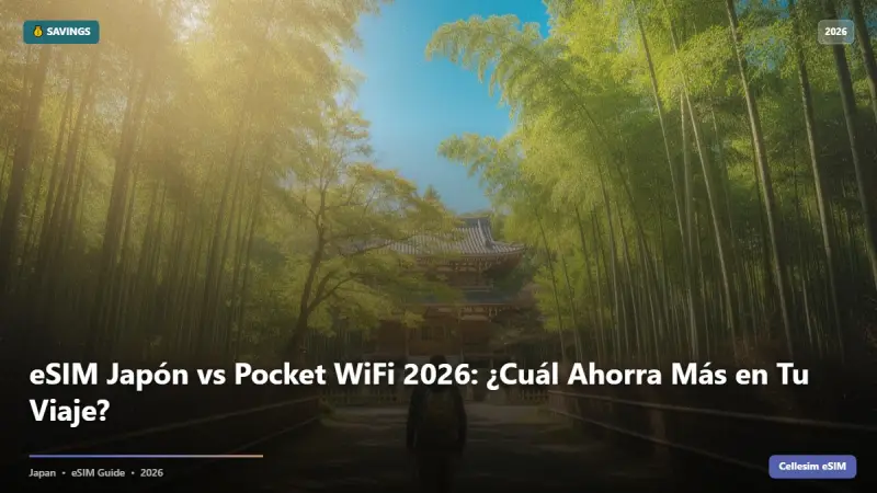 eSIM Japón vs Pocket WiFi 2026: ¿Cuál Ahorra Más en Tu Viaje?