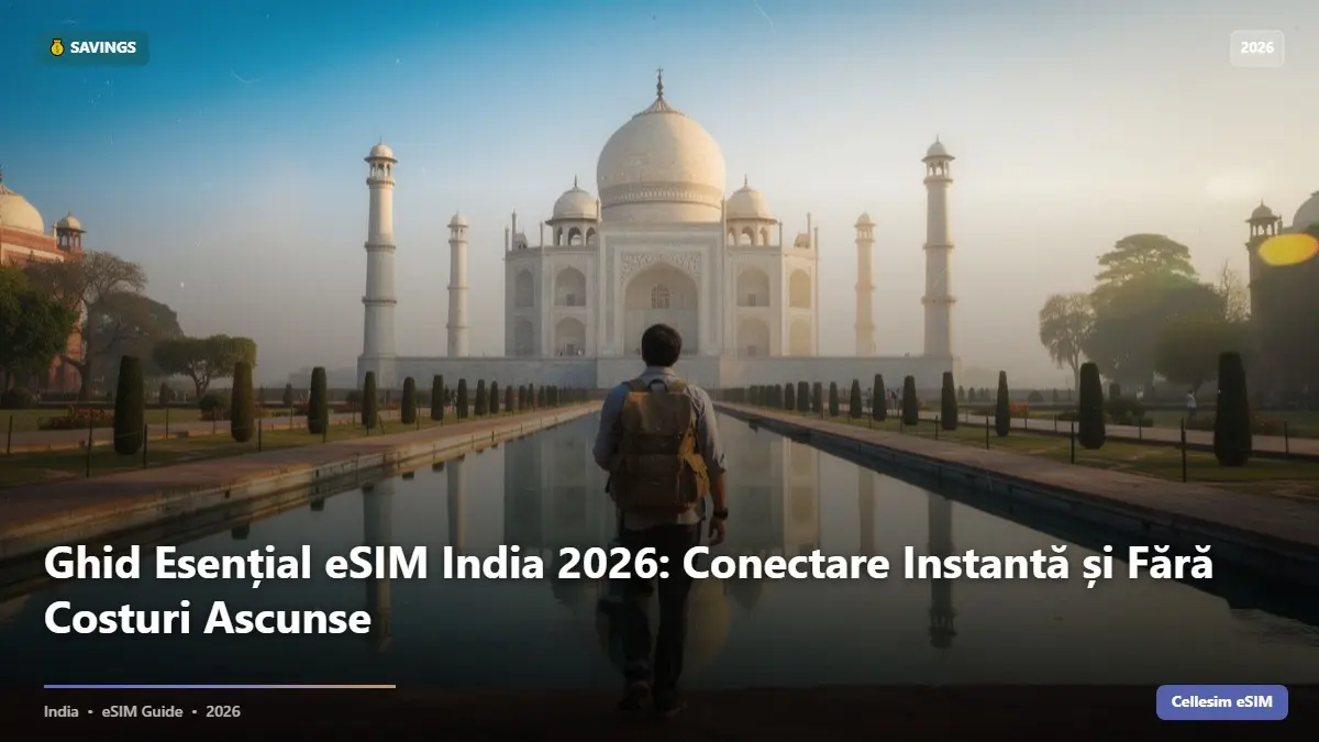 Ghid Esențial eSIM India 2026: Conectare Instantă și Fără Costuri Ascunse