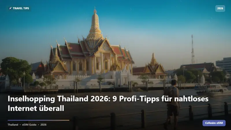 Inselhopping Thailand 2026: 9 Profi-Tipps für nahtloses Internet überall