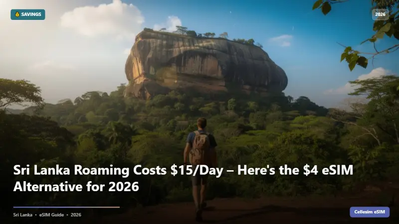 Sri Lanka Roaming Costs $15/Day – Here's the $4 eSIM Alternative for 2026