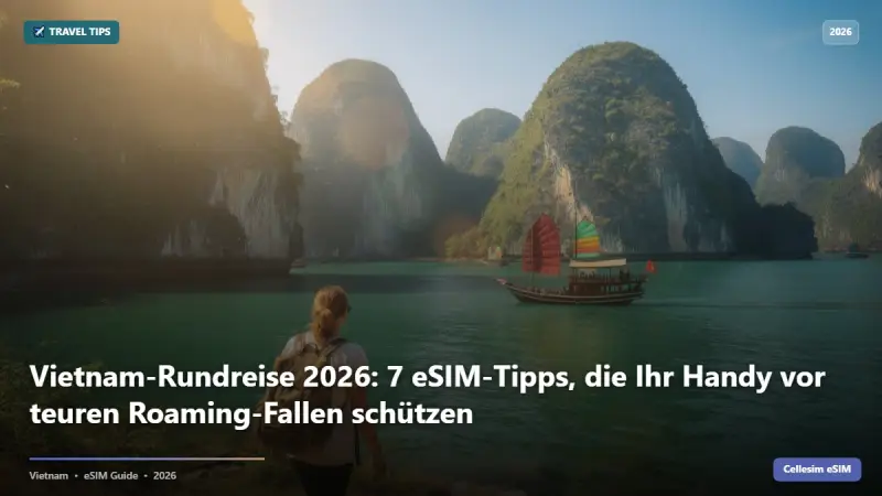 Vietnam-Rundreise 2026: 7 eSIM-Tipps, die Ihr Handy vor teuren Roaming-Fallen schützen