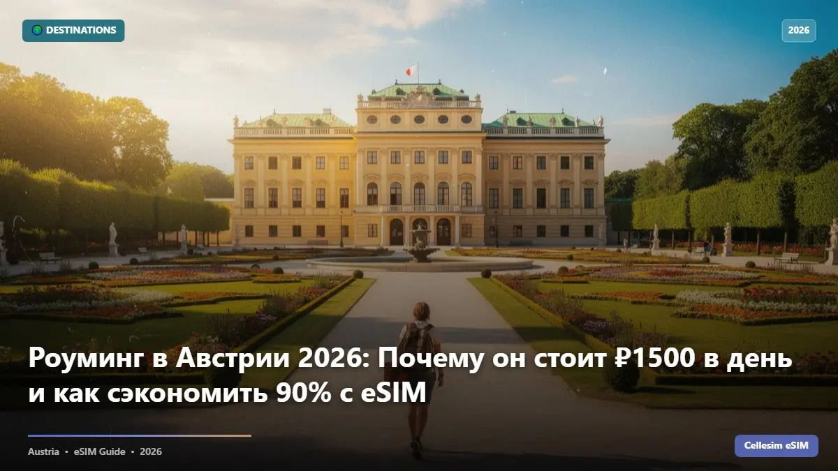 Роуминг в Австрии 2026: Почему он стоит ₽1500 в день и как сэкономить 90% с eSIM