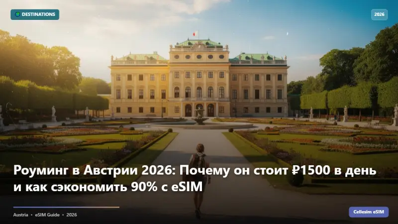 Роуминг в Австрии 2026: Почему он стоит ₽1500 в день и как сэкономить 90% с eSIM