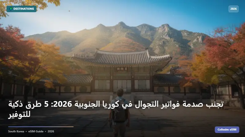 تجنب صدمة فواتير التجوال في كوريا الجنوبية 2026: 5 طرق ذكية للتوفير