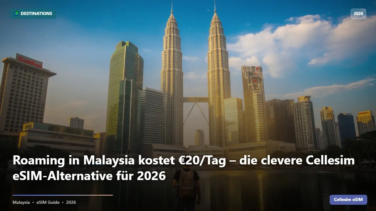 Roaming in Malaysia kostet €20/Tag – die clevere Cellesim eSIM-Alternative für 2026