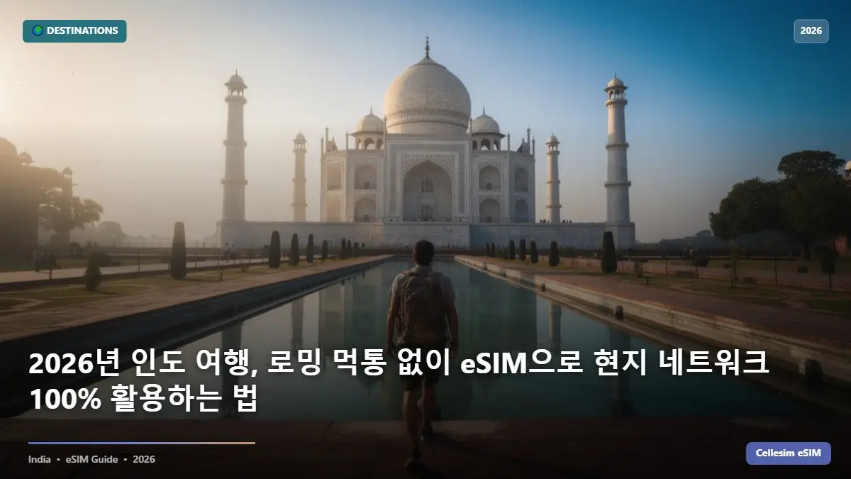 2026년 인도 여행, 로밍 먹통 없이 eSIM으로 현지 네트워크 100% 활용하는 법