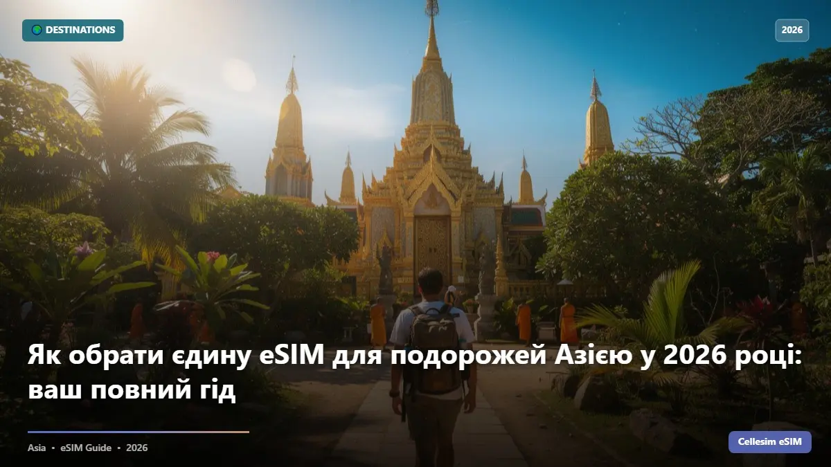 Як обрати єдину eSIM для подорожей Азією у 2026 році: ваш повний гід