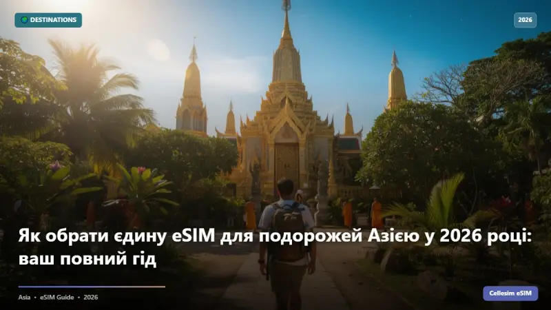 Як обрати єдину eSIM для подорожей Азією у 2026 році: ваш повний гід