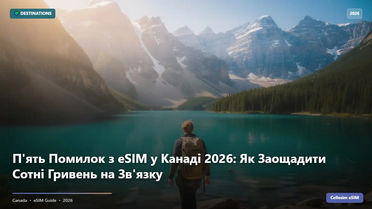 П'ять Помилок з eSIM у Канаді 2026: Як Заощадити Сотні Гривень на Зв'язку
