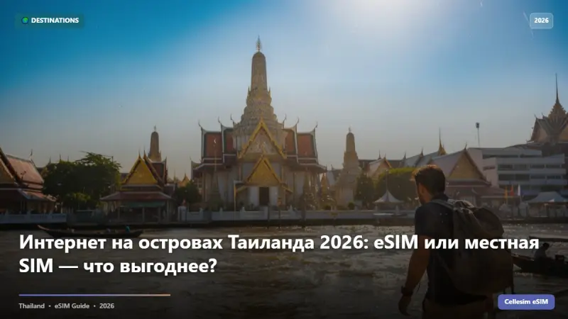 Интернет на островах Таиланда 2026: eSIM или местная SIM — что выгоднее?