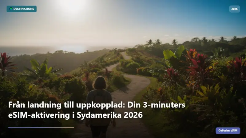 Från landning till uppkopplad: Din 3-minuters eSIM-aktivering i Sydamerika 2026
