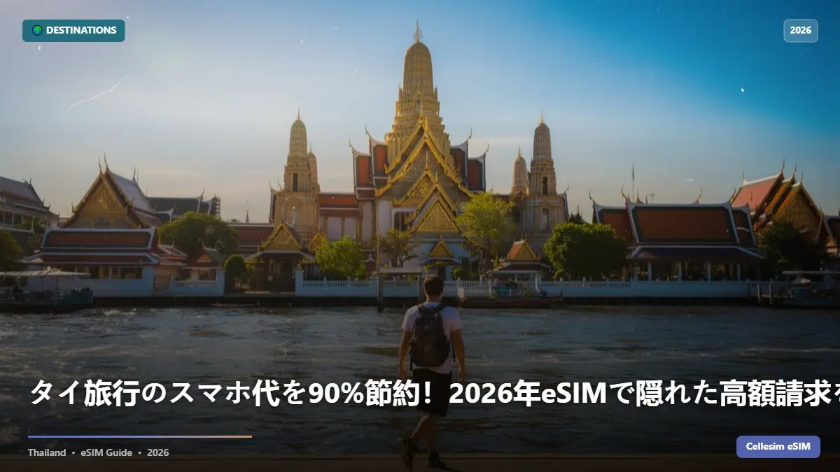 タイ旅行のスマホ代を90%節約！2026年eSIMで隠れた高額請求を避ける方法