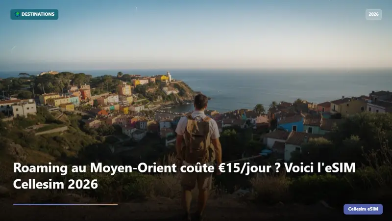 Roaming au Moyen-Orient coûte €15/jour ? Voici l'eSIM Cellesim 2026