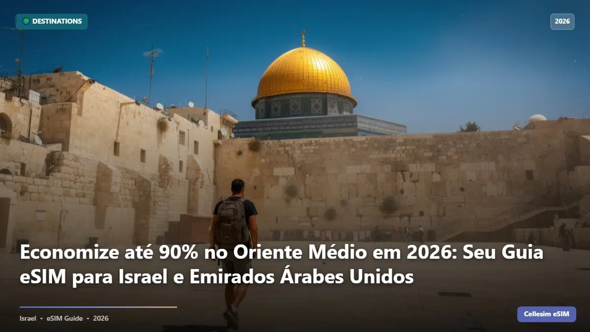 Economize até 90% no Oriente Médio em 2026: Seu Guia eSIM para Israel e Emirados Árabes Unidos