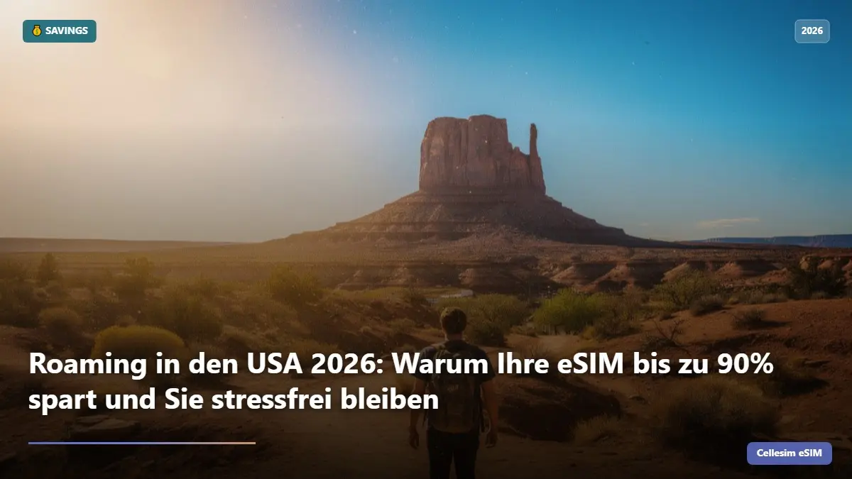 Roaming in den USA 2026: Warum Ihre eSIM bis zu 90% spart und Sie stressfrei bleiben