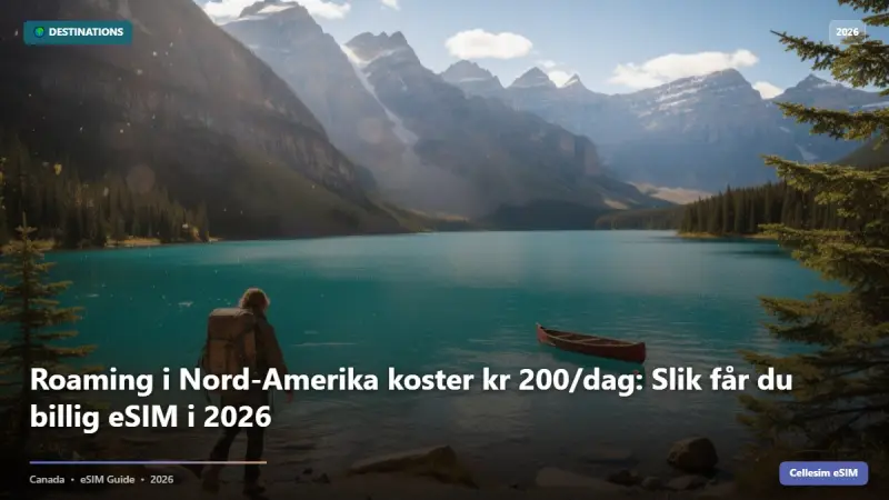 Roaming i Nord-Amerika koster kr 200/dag: Slik får du billig eSIM i 2026