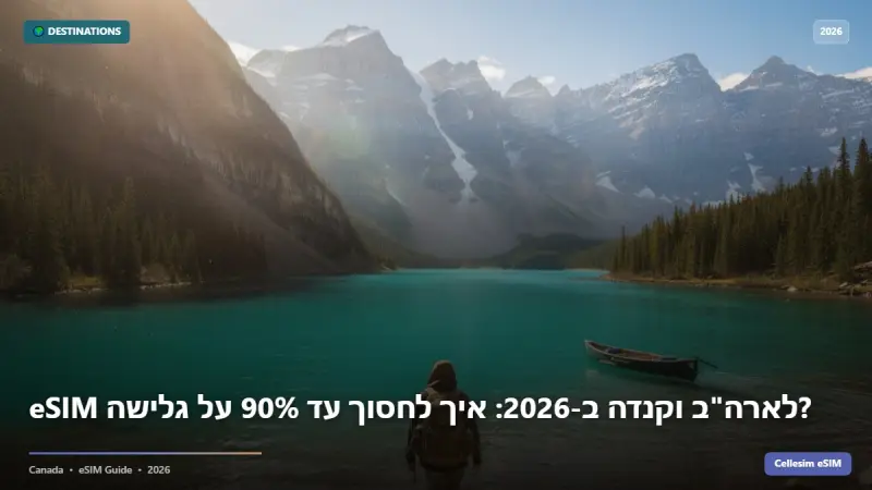 eSIM לארה"ב וקנדה ב-2026: איך לחסוך עד 90% על גלישה?