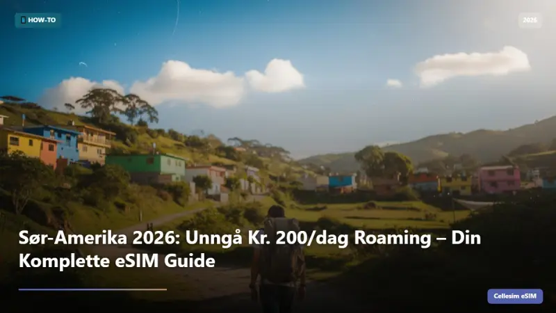 Sør-Amerika 2026: Unngå Kr. 200/dag Roaming – Din Komplette eSIM Guide