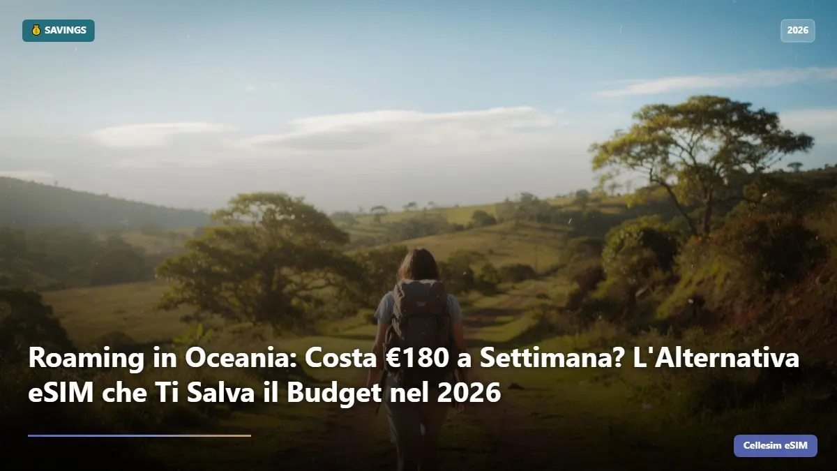 Roaming in Oceania: Costa €180 a Settimana? L'Alternativa eSIM che Ti Salva il Budget nel 2026