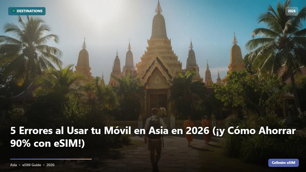 5 Errores al Usar tu Móvil en Asia en 2026 (¡y Cómo Ahorrar 90% con eSIM!)