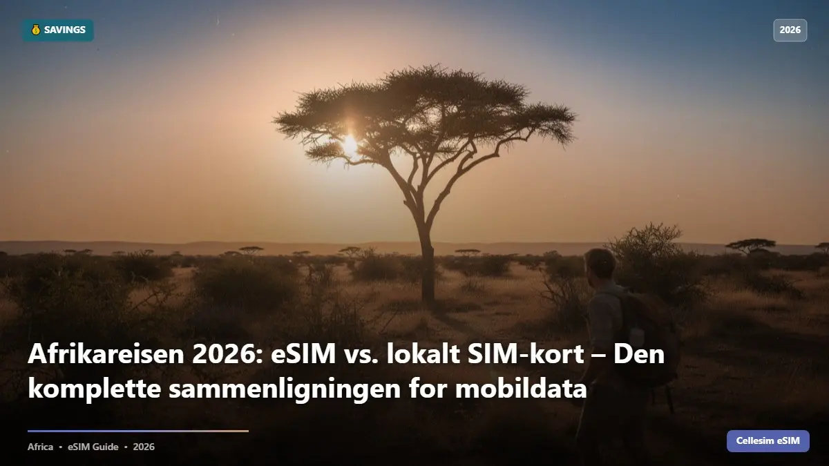 Afrikareisen 2026: eSIM vs. lokalt SIM-kort – Den komplette sammenligningen for mobildata