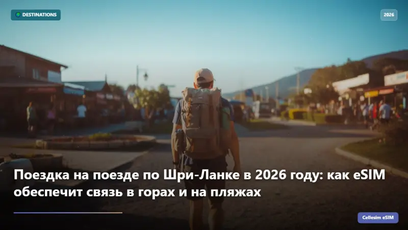 Поездка на поезде по Шри-Ланке в 2026 году: как eSIM обеспечит связь в горах и на пляжах