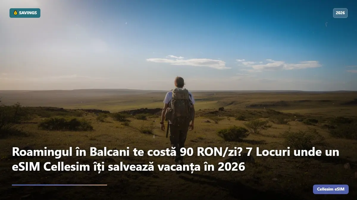Roamingul în Balcani te costă 90 RON/zi? 7 Locuri unde un eSIM Cellesim îți salvează vacanța în 2026