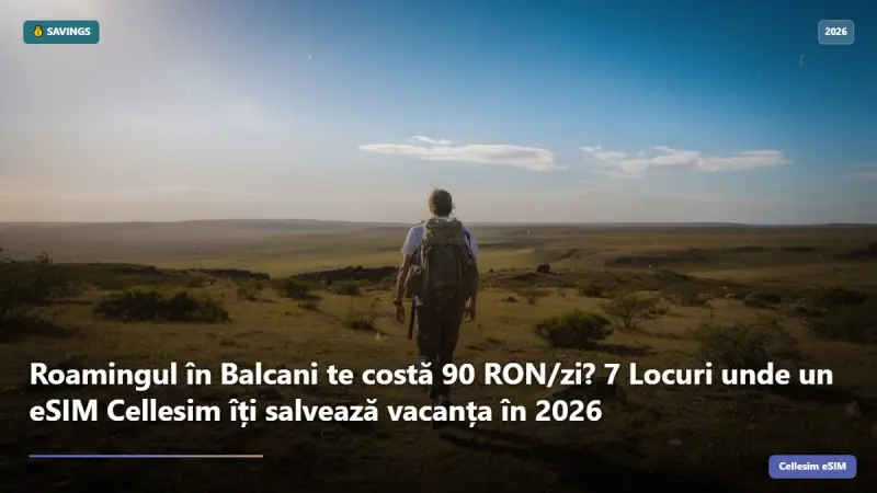 Roamingul în Balcani te costă 90 RON/zi? 7 Locuri unde un eSIM Cellesim îți salvează vacanța în 2026