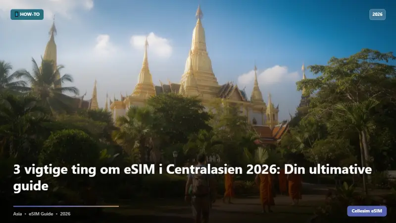 3 vigtige ting om eSIM i Centralasien 2026: Din ultimative guide