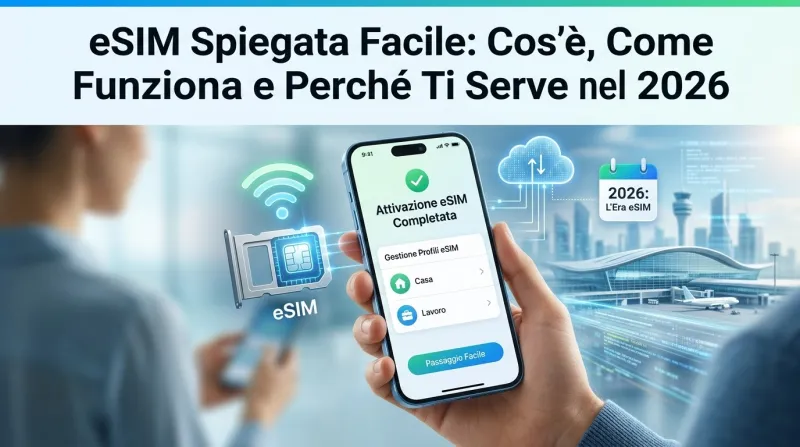 eSIM Spiegata Facile: Cos'è, Come Funziona e Perché Ti Serve nel 2026