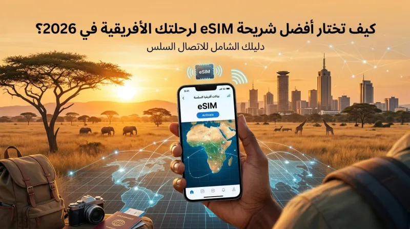 كيف تختار أفضل شريحة eSIM لرحلتك الأفريقية في 2026؟ دليلك الشامل للاتصال السلس