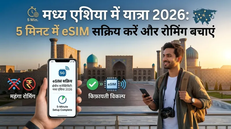 मध्य एशिया में यात्रा 2026: 5 मिनट में eSIM सक्रिय करें और रोमिंग बचाएं