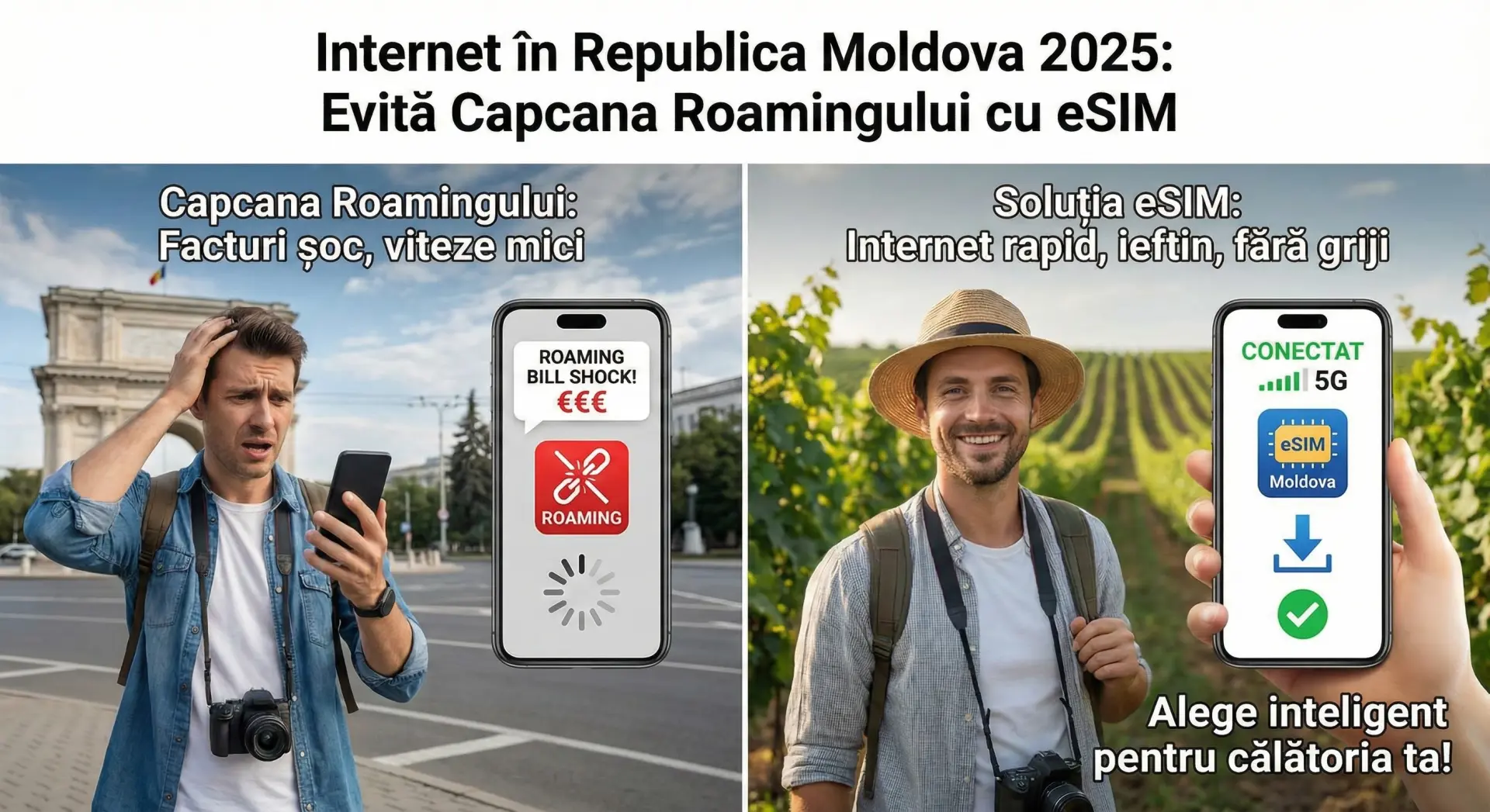 Internet în Republica Moldova 2025: Evită Capcana Roamingului cu eSIM