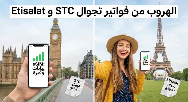 الهروب من فواتير تجوال STC و Etisalat: بيانات وفيرة في لندن وباريس