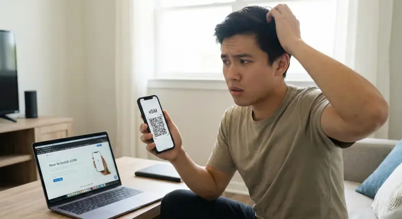 I Have Only One Phone, How Do I Scan the QR Code? (eSIM Installation Guide)