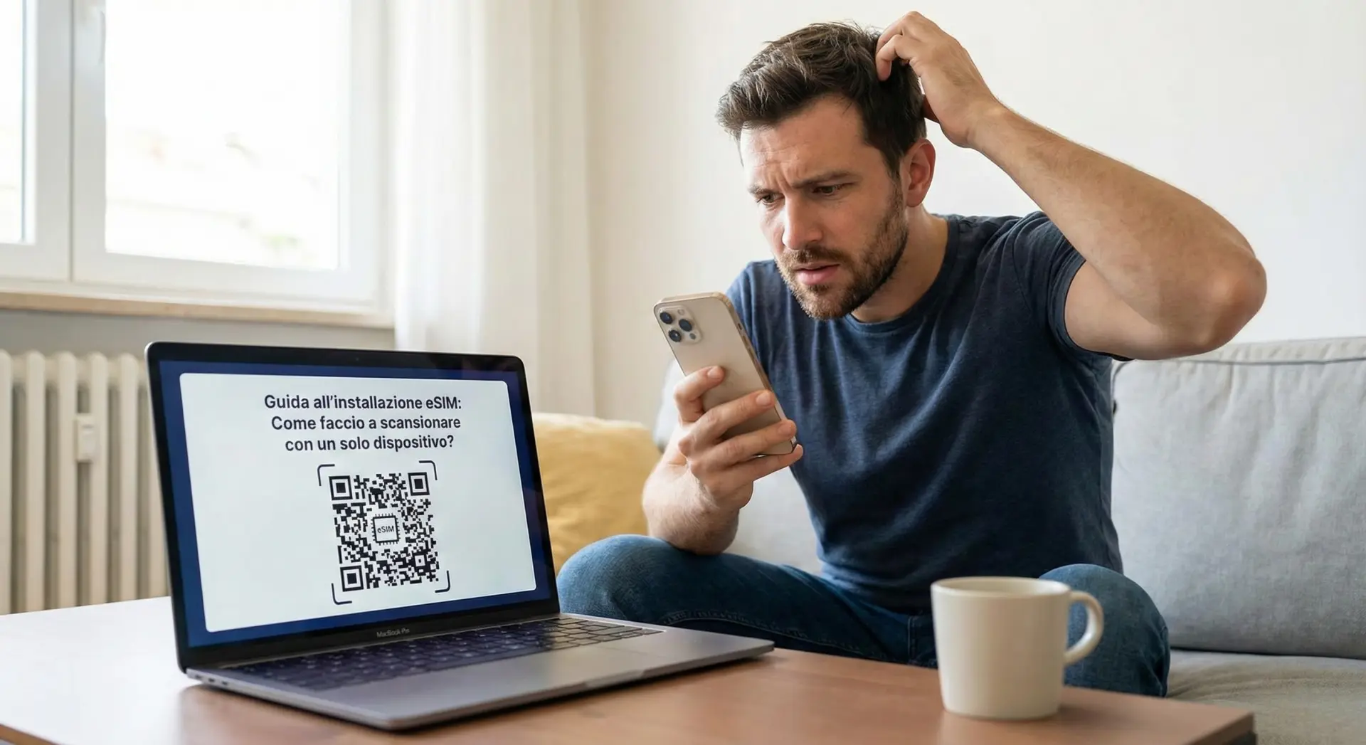 Ho un solo telefono, come faccio a scansionare il codice QR? (Guida all'installazione eSIM)