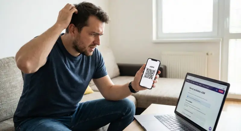 Mám jen jeden telefon, jak naskenuji QR kód? (Návod na instalaci eSIM)