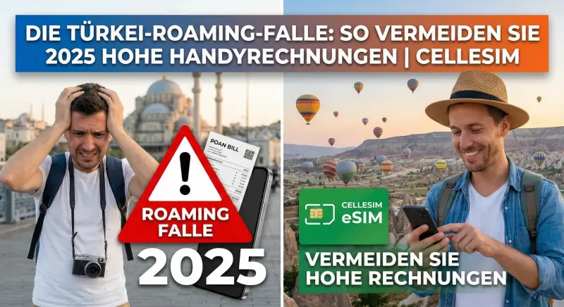 Die Türkei-Roaming-Falle: So vermeiden Sie 2025 hohe Handyrechnungen | Cellesim
