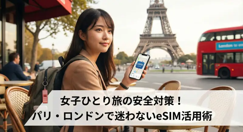 女子ひとり旅の安全対策！パリ・ロンドンで迷わないeSIM活用術