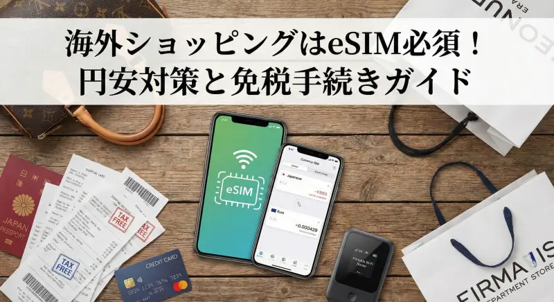 海外ショッピングはeSIM必須！円安対策と免税手続きガイド