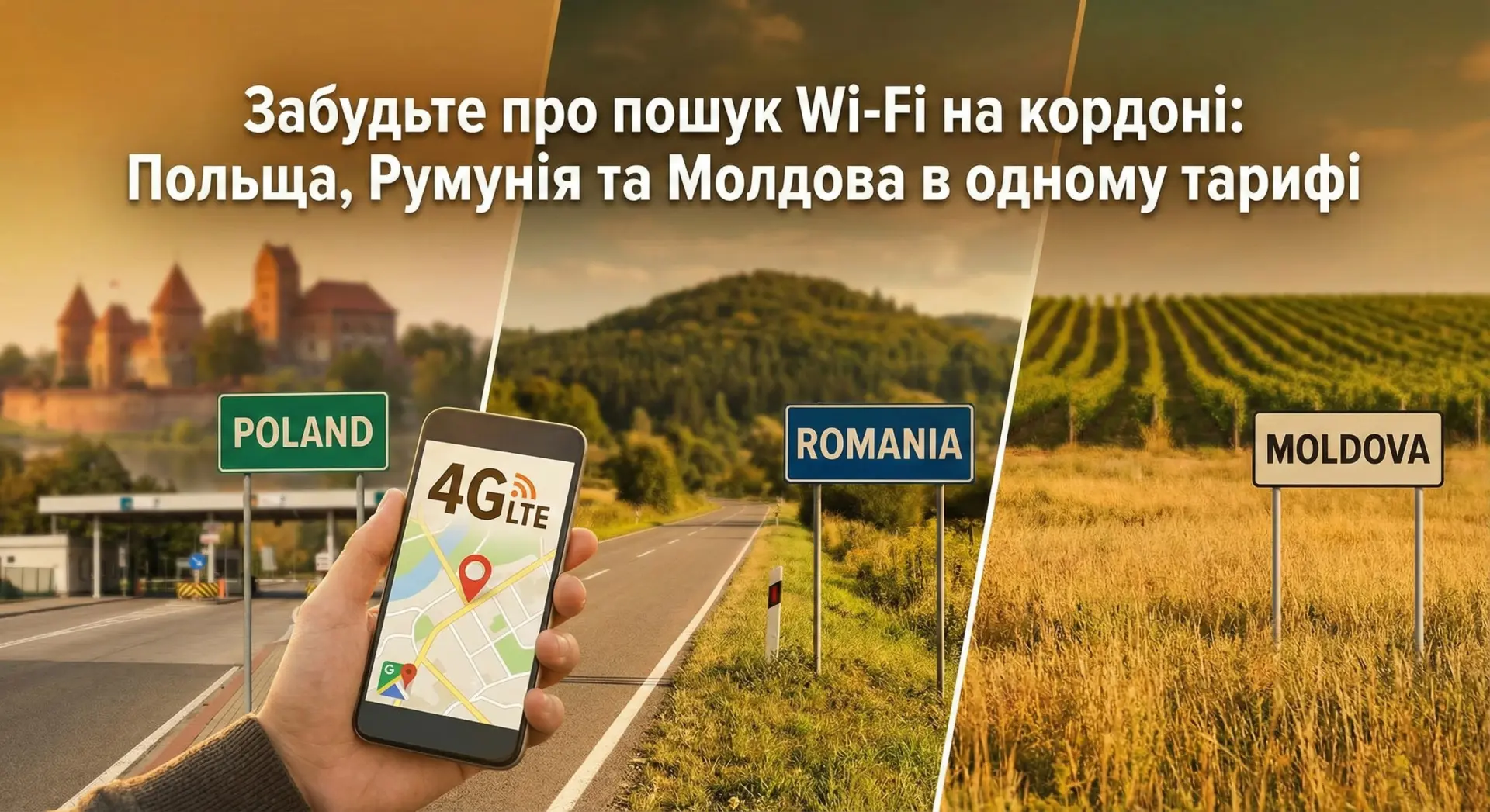 Забудьте про пошук Wi-Fi на кордоні: Польща, Румунія та Молдова в одному тарифі