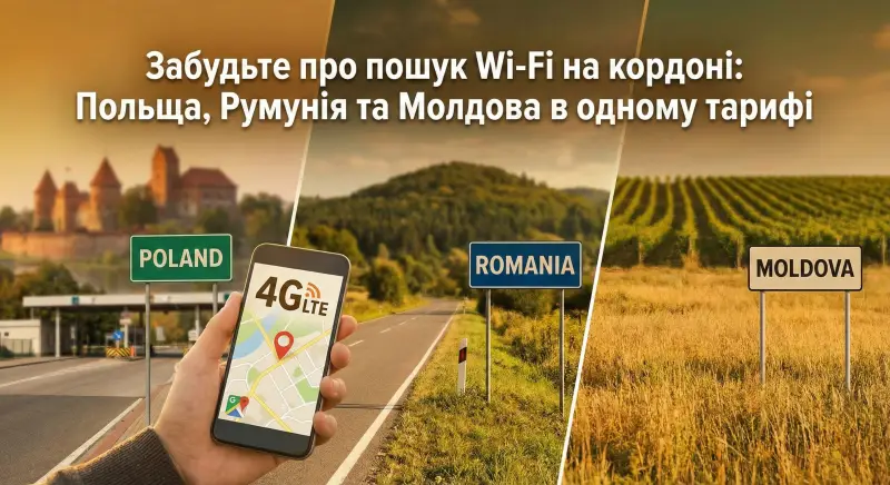 Забудьте про пошук Wi-Fi на кордоні: Польща, Румунія та Молдова в одному тарифі