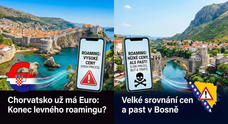 Chorvatsko už má Euro: Znamená to konec levného roamingu? Velké srovnání cen a past v Bosně