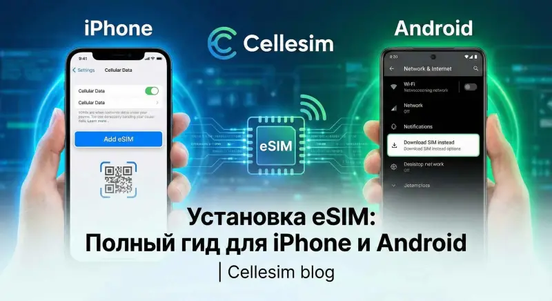 Установка eSIM: Полный гид для iPhone и Android | Cellesim