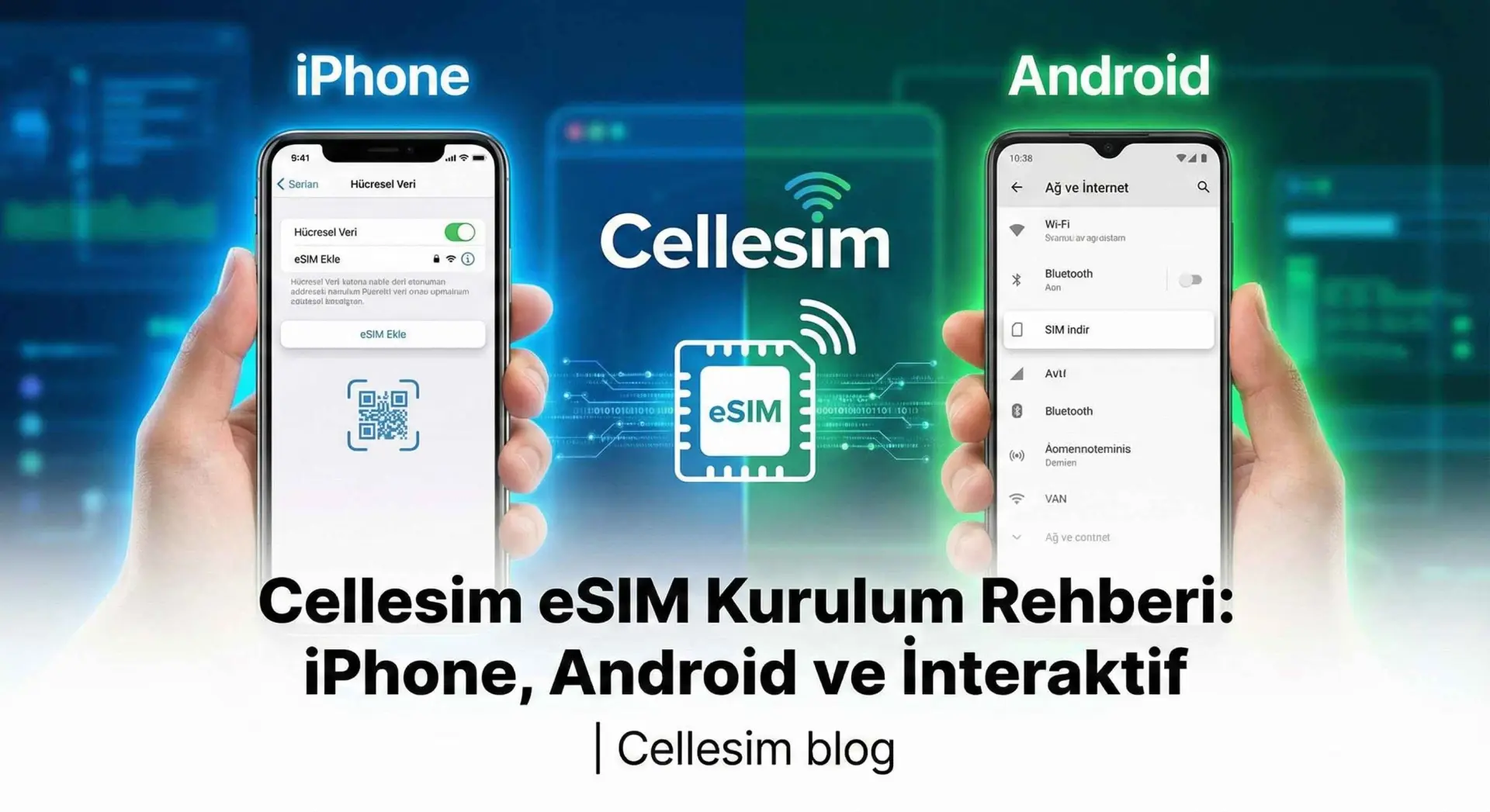 Cellesim eSIM Kurulum Rehberi: iPhone, Android ve İnteraktif