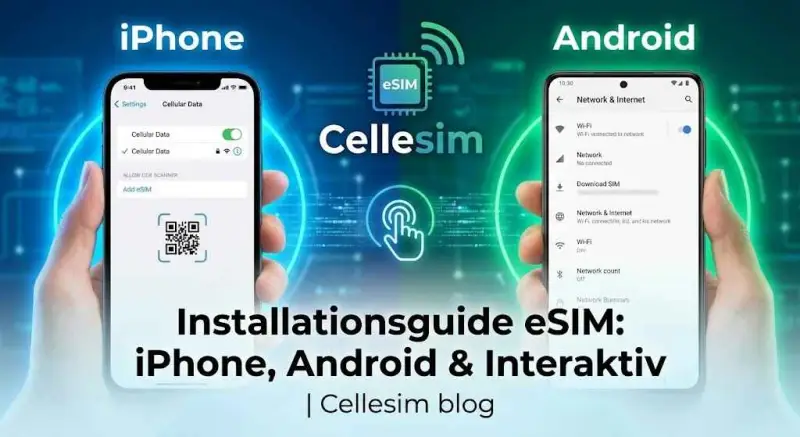 Installationsguide eSIM: iPhone, Android & Interaktiv | Cellesim