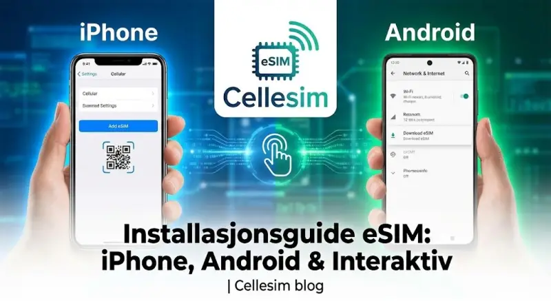 Installasjonsguide eSIM: iPhone, Android & Interaktiv | Cellesim