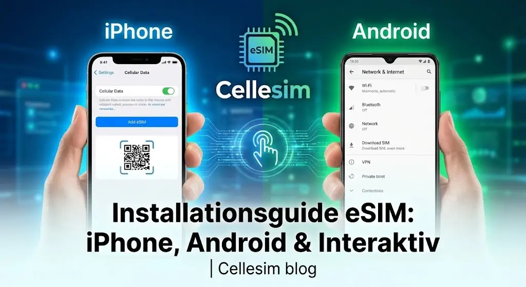 Installationsguide eSIM: iPhone, Android & Interaktiv | Cellesim